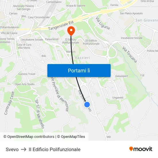 Svevo to II Edificio Polifunzionale map