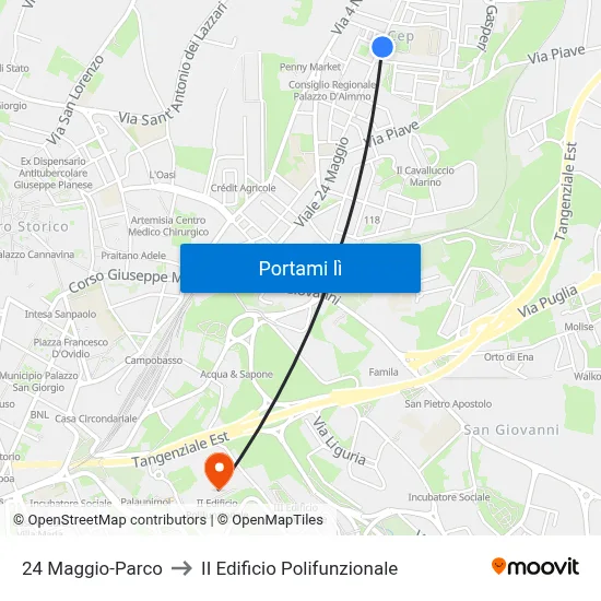 24 Maggio-Parco to II Edificio Polifunzionale map