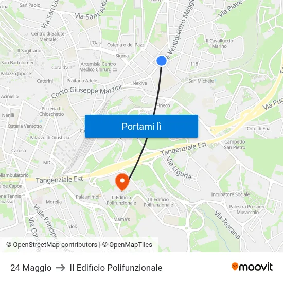24 Maggio to II Edificio Polifunzionale map