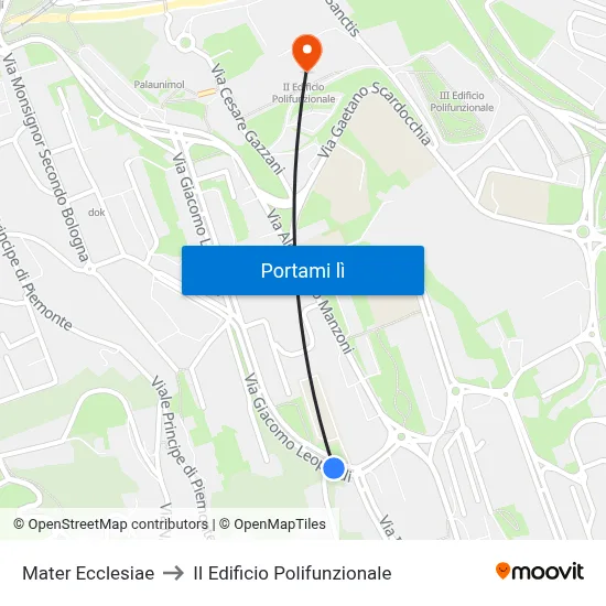 Mater Ecclesiae to II Edificio Polifunzionale map