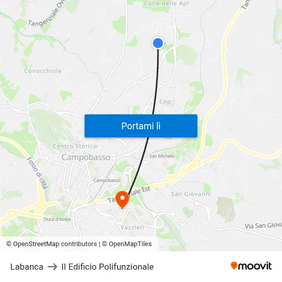 Labanca to II Edificio Polifunzionale map