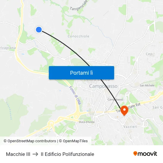 Macchie III to II Edificio Polifunzionale map