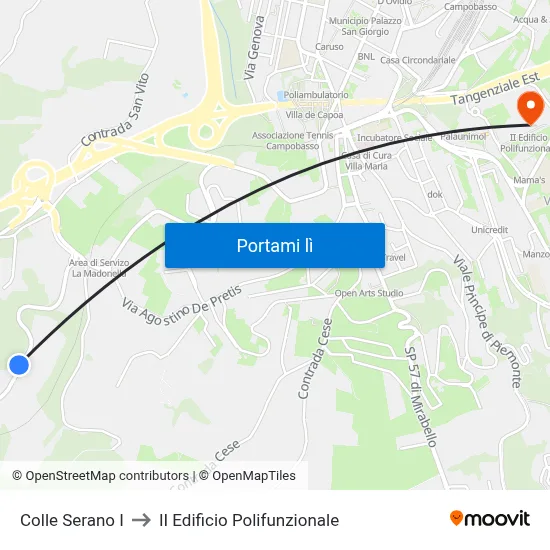 Colle Serano I to II Edificio Polifunzionale map