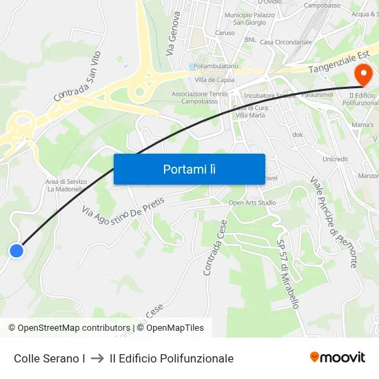 Colle Serano I to II Edificio Polifunzionale map