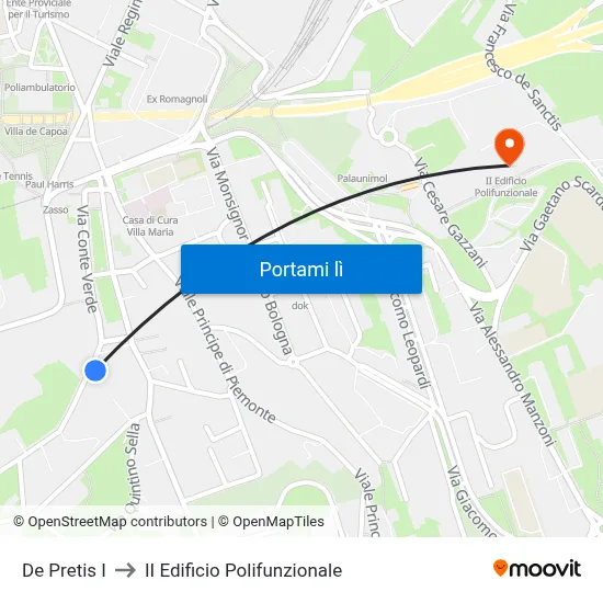 De Pretis I to II Edificio Polifunzionale map