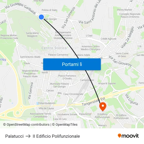 Palatucci to II Edificio Polifunzionale map