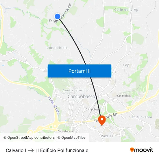 Calvario I to II Edificio Polifunzionale map
