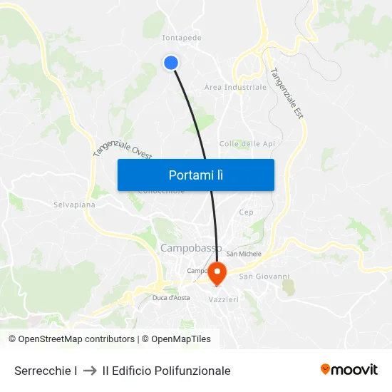 Serrecchie I to II Edificio Polifunzionale map