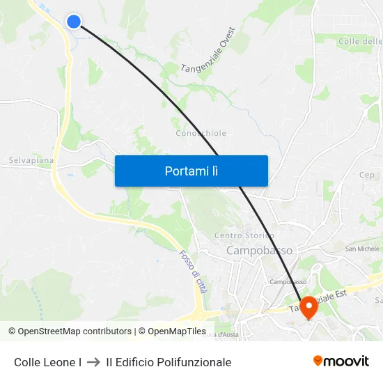 Colle Leone I to II Edificio Polifunzionale map