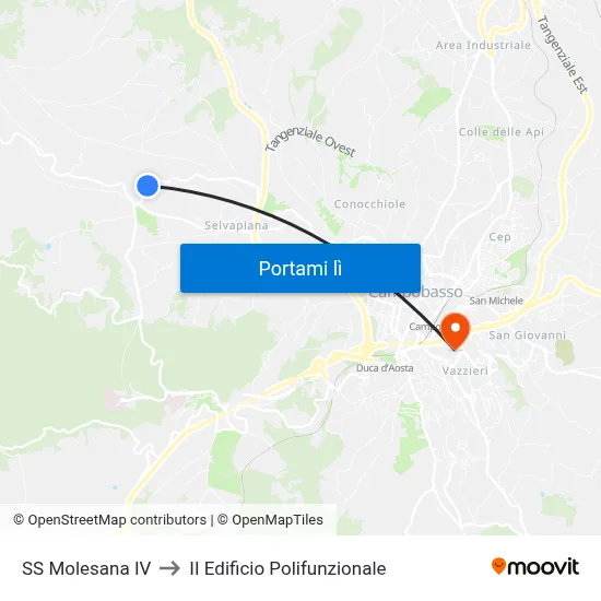 SS Molesana IV to II Edificio Polifunzionale map
