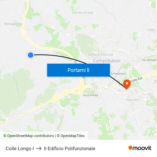 Colle Longo I to II Edificio Polifunzionale map