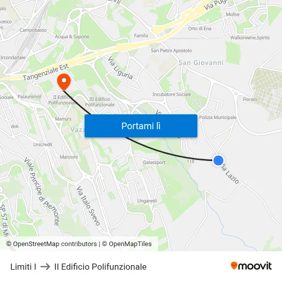 Limiti I to II Edificio Polifunzionale map