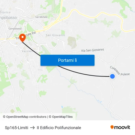 Sp165-Limiti to II Edificio Polifunzionale map