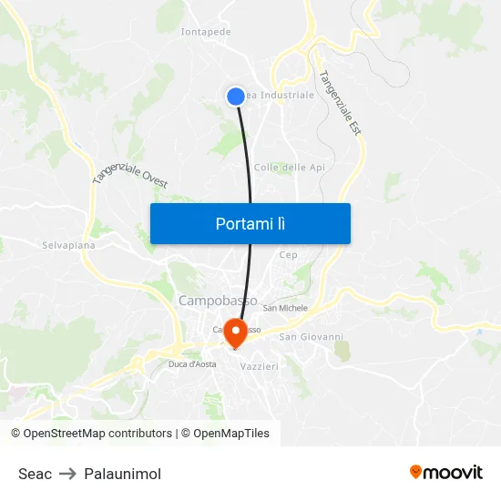 Seac to Palaunimol map