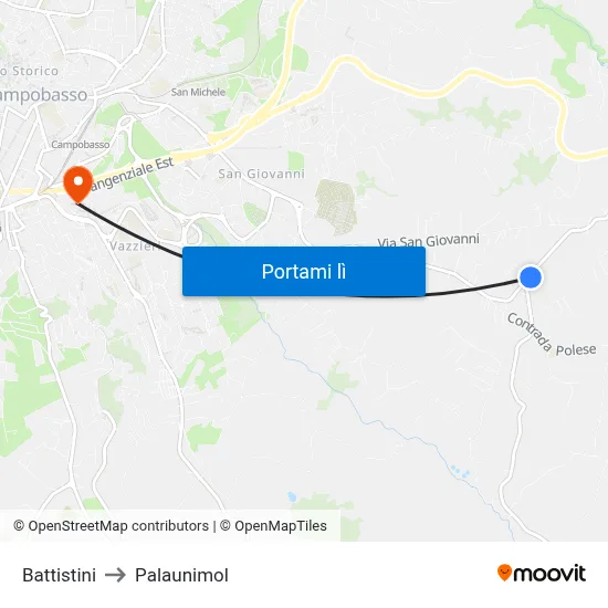 Battistini to Palaunimol map