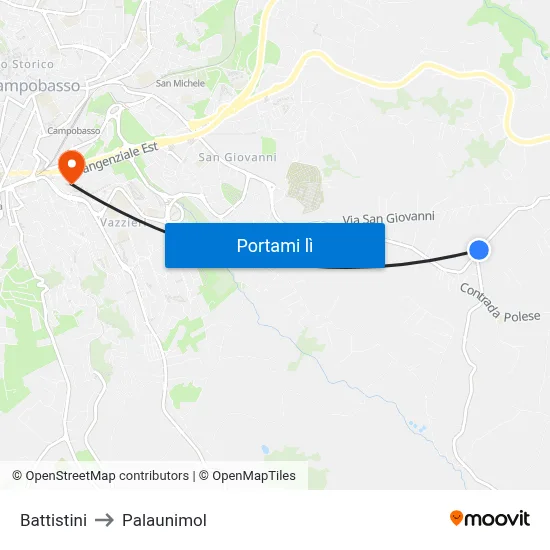 Battistini to Palaunimol map