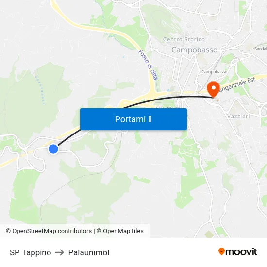 SP Tappino to Palaunimol map