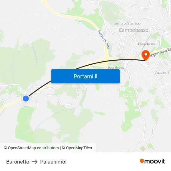 Baronetto to Palaunimol map