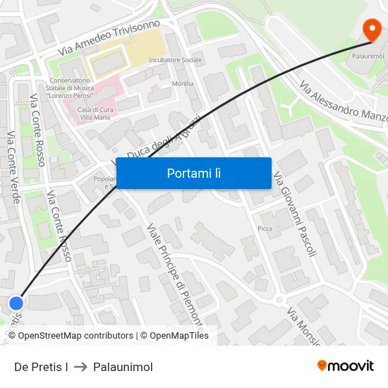 De Pretis I to Palaunimol map