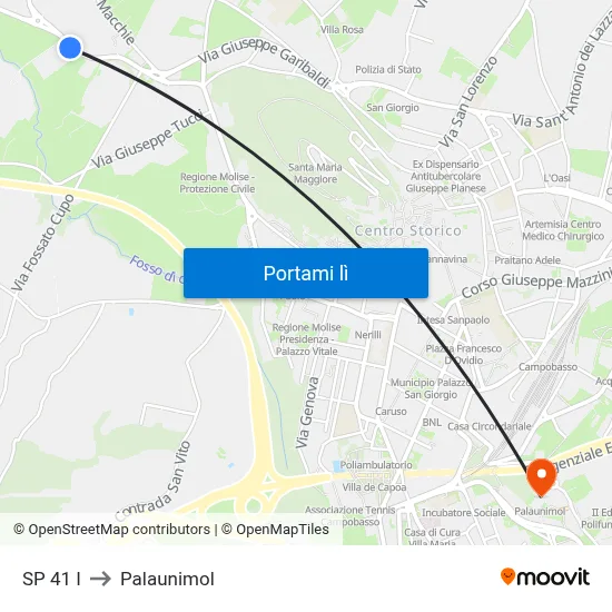 SP 41 I to Palaunimol map