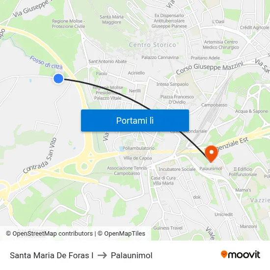 Santa Maria De Foras I to Palaunimol map