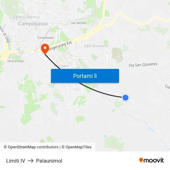Limiti IV to Palaunimol map