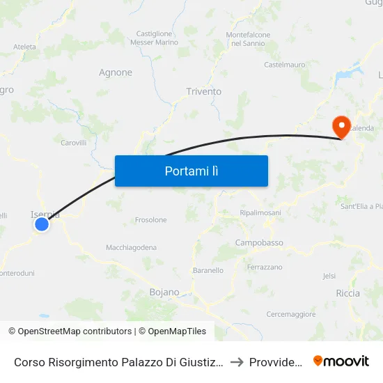 Corso Risorgimento Palazzo Di Giustizia to Provvidenti map