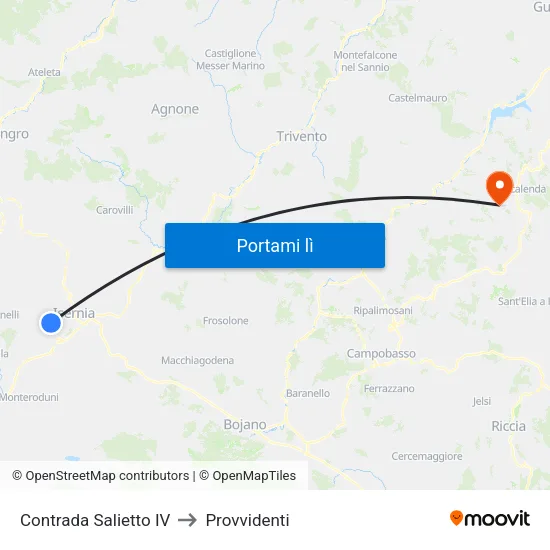 Contrada Salietto IV to Provvidenti map