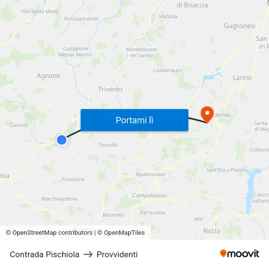 Contrada Pischiola to Provvidenti map