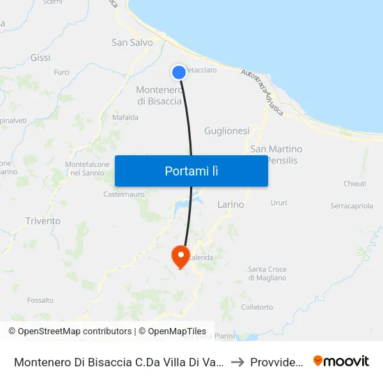 Villa Di Varia to Provvidenti map