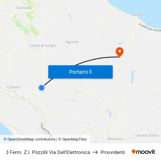 3 Ferm. Z.I. Pozzilli Via Dell'Elettronica to Provvidenti map