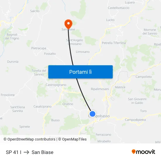SP 41 I to San Biase map