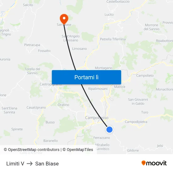 Limiti V to San Biase map