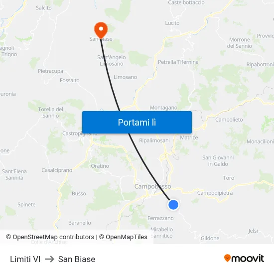 Limiti VI to San Biase map