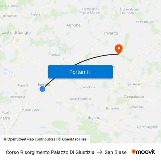 Corso Risorgimento Palazzo Di Giustizia to San Biase map