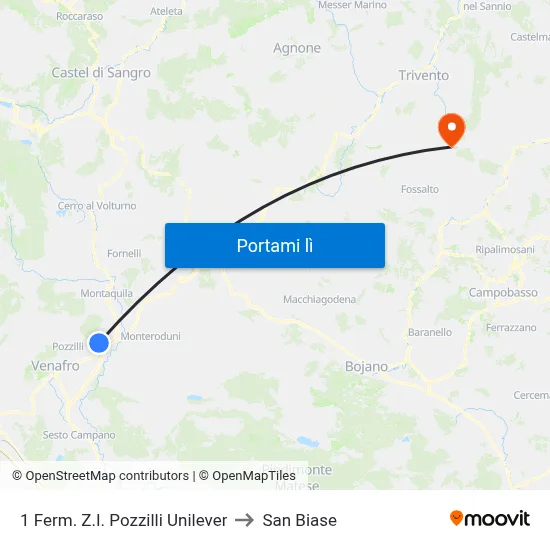 1 Ferm. Z.I. Pozzilli Unilever to San Biase map