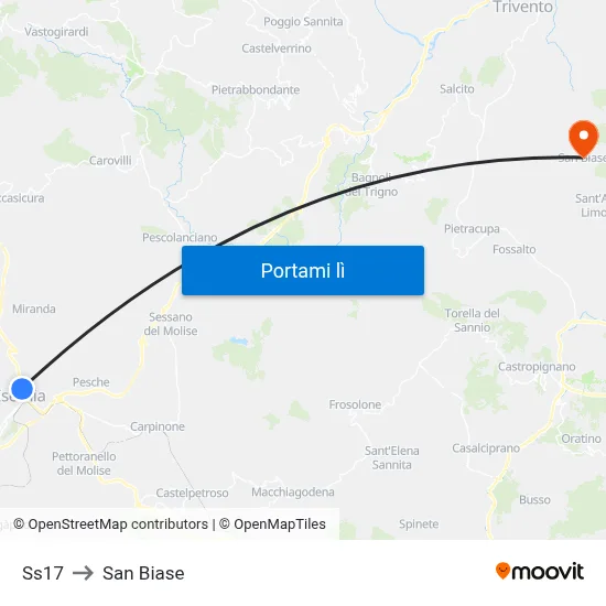 Ss17 to San Biase map