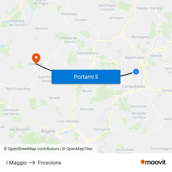 I Maggio to Frosolone map
