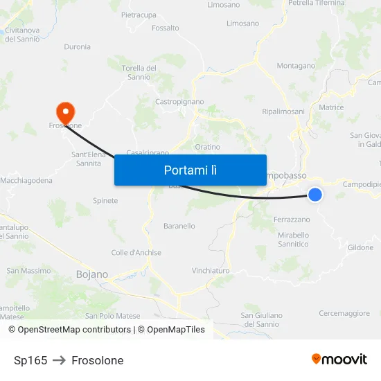 Sp165 to Frosolone map