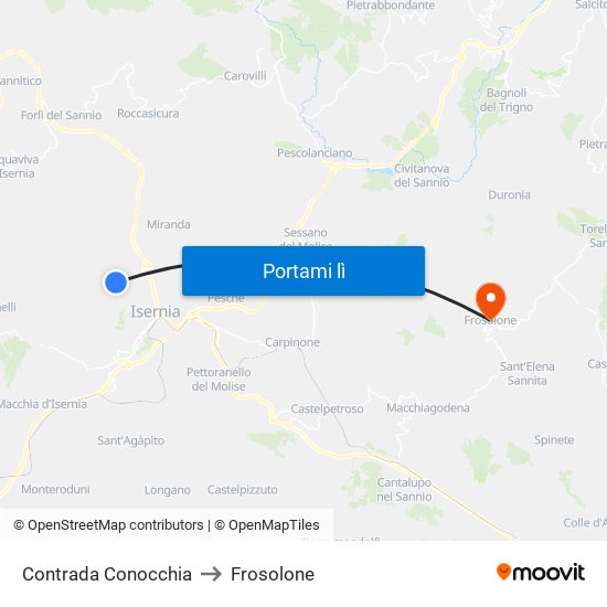 Contrada Conocchia to Frosolone map
