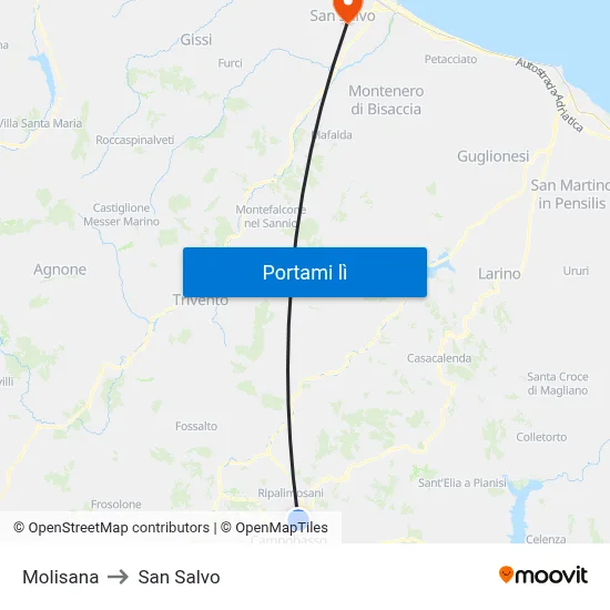 Molisana to San Salvo map