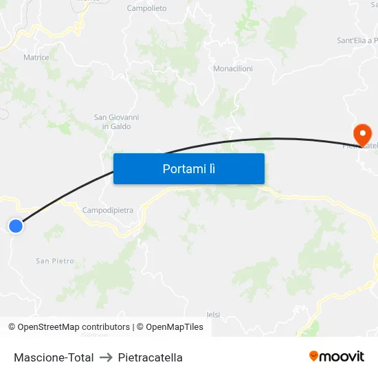 Mascione-Total to Pietracatella map