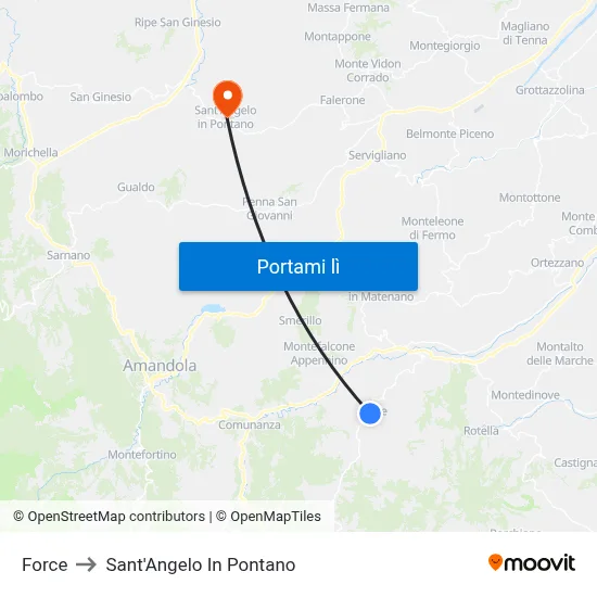 Force to Sant'Angelo In Pontano map