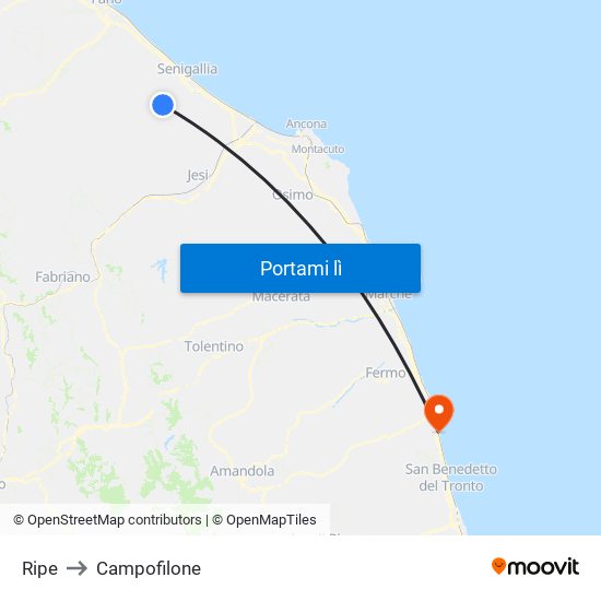 Ripe to Campofilone map