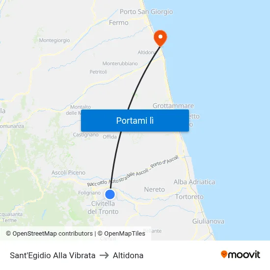 Sant'Egidio Alla Vibrata to Altidona map