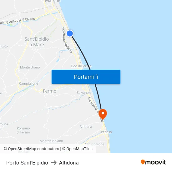 Porto Sant'Elpidio to Altidona map