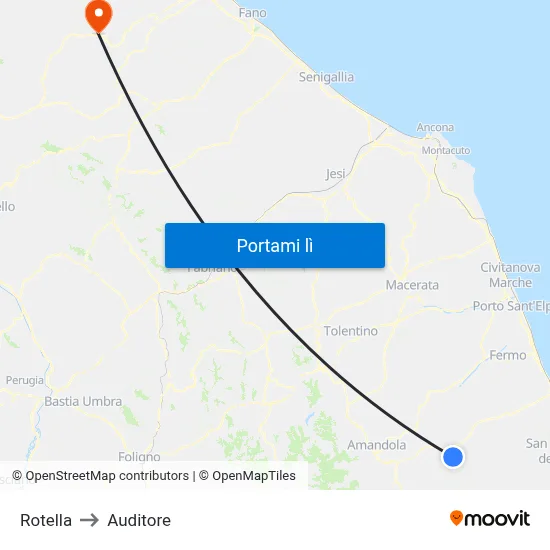 Rotella to Auditore map