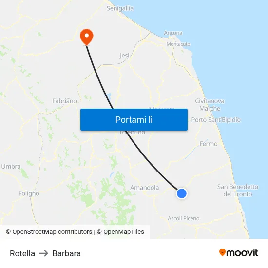 Rotella to Barbara map