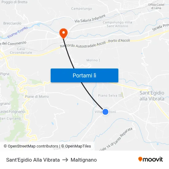 Sant'Egidio Alla Vibrata to Maltignano map