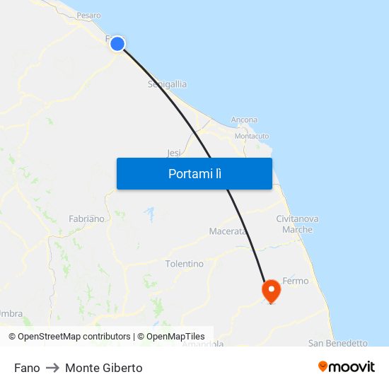 Fano to Monte Giberto map
